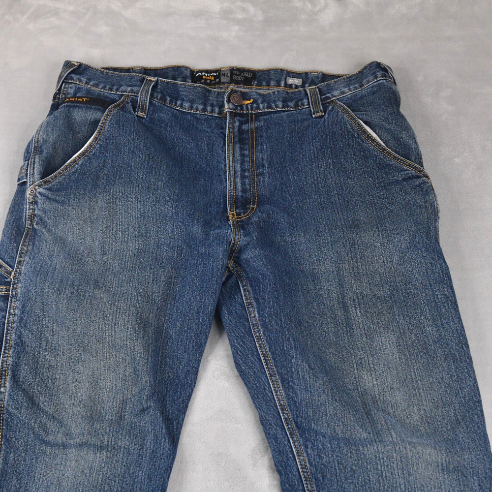 Ariat M4 Rebar Jeans Mens 38X34 (Fits 35x34) Relaxed Boot Western Work Wear - Picture 4 of 10